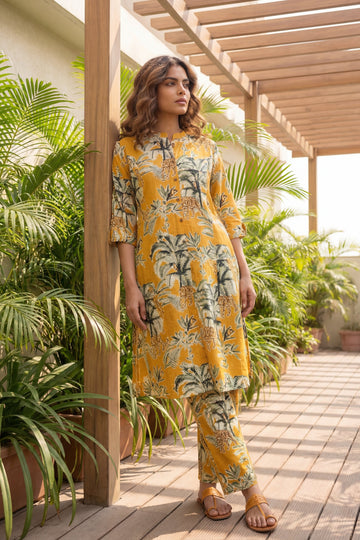 Dijon Tropics Palm Jungle Cotton Co-ord Set