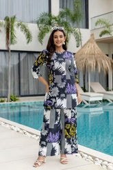 Inky Bloom Black Cotton Co-ord Set - Me&My