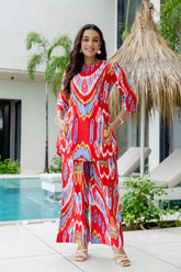 Summer Red Cotton Co-ord Set - Me&My