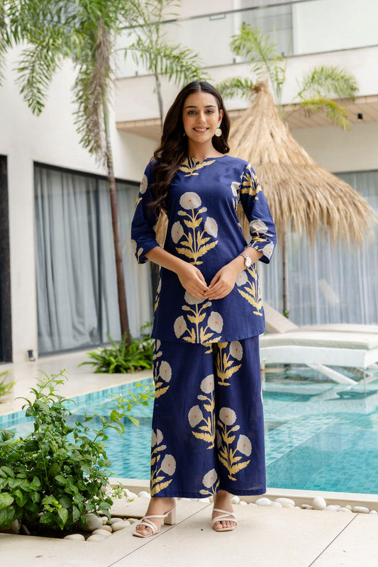 Blue Dusk Cotton Co-ord Set - Me&My