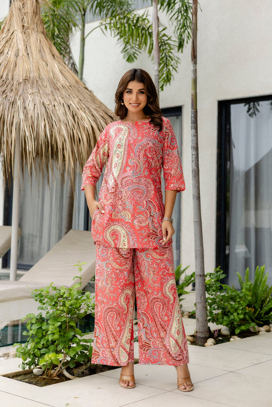 Soft Apricot Cotton Co-ord Set - Me&My