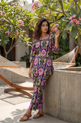 Cosmic Circles Navy Cotton Co-ord Set