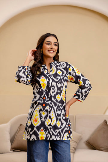 Mystic Swirl Ikat Top