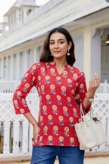 Ruby Trail Printed Top