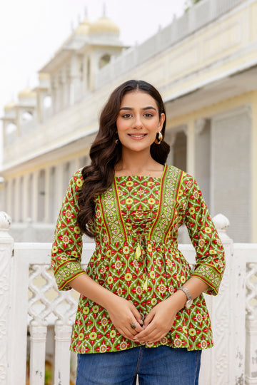 Fernshade Cotton Printed Top