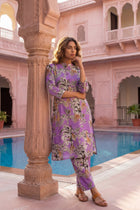Jungle Paradise Purple Cotton Co-ord Set