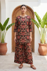 Royal Pichwai Brown Cotton Co-ord Set