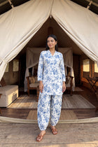 Porcelain Blue Cotton Farshi Salwar Set