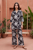 Dark Florescence Cotton Angrakha Co-ord Set