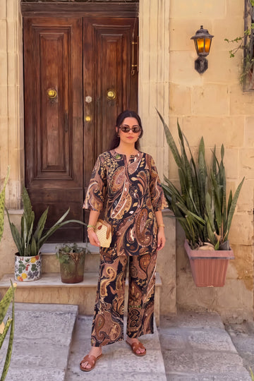 Ebony Paisley Cotton Co-ord Set