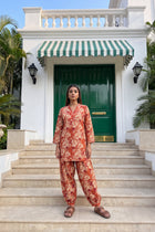 Rust Blossom Cotton Farshi Salwar Set