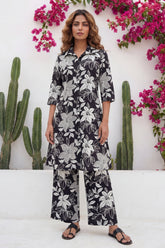 Noir Garden Bold Floral Cotton Co-ord Set | Me&My