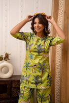 Emerald Whispers Cotton Co-ord Set