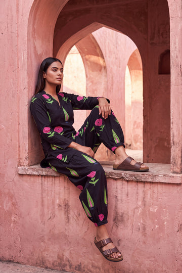 Ebony Muse Cotton Farshi Salwar Set
