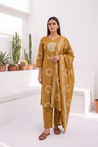 Saffron Trail Cotton Dupatta Set