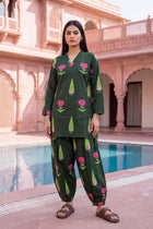 Jade Ripple Cotton Farshi Salwar Set