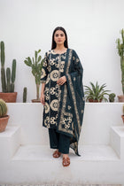 Cobalt Mist Cotton Dupatta Set