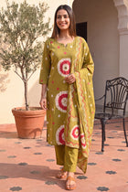 Jade Meadow Cotton Dupatta Set