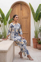 Tropical Canvas: Cream Botanical Cotton Co-ord Set | Me&My