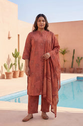 Sienna Folk Sovereign Elephant Cotton Dupatta Set | Me&My
