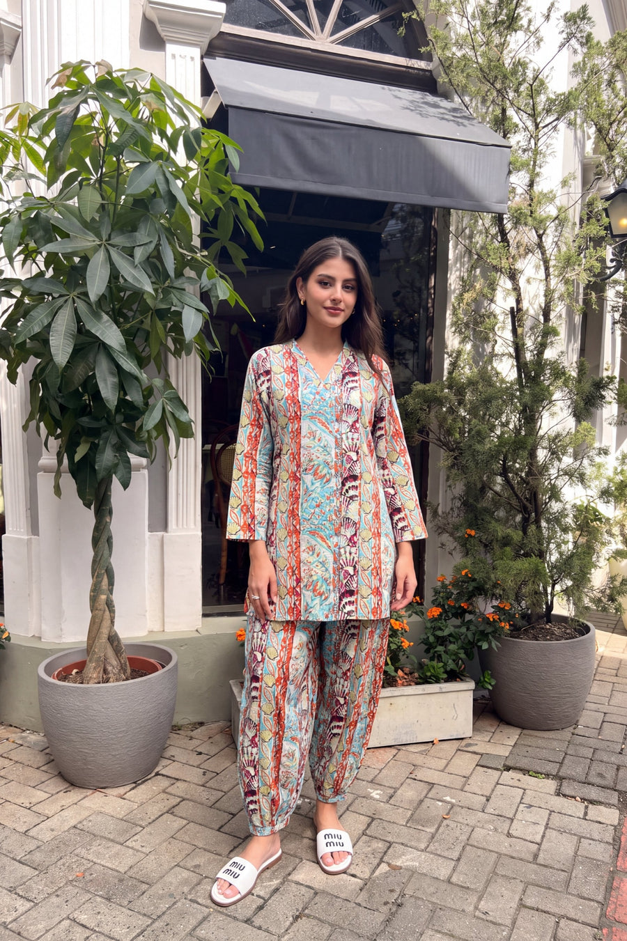 Tidewater Plume Cotton Farshi Salwar Set — image 2