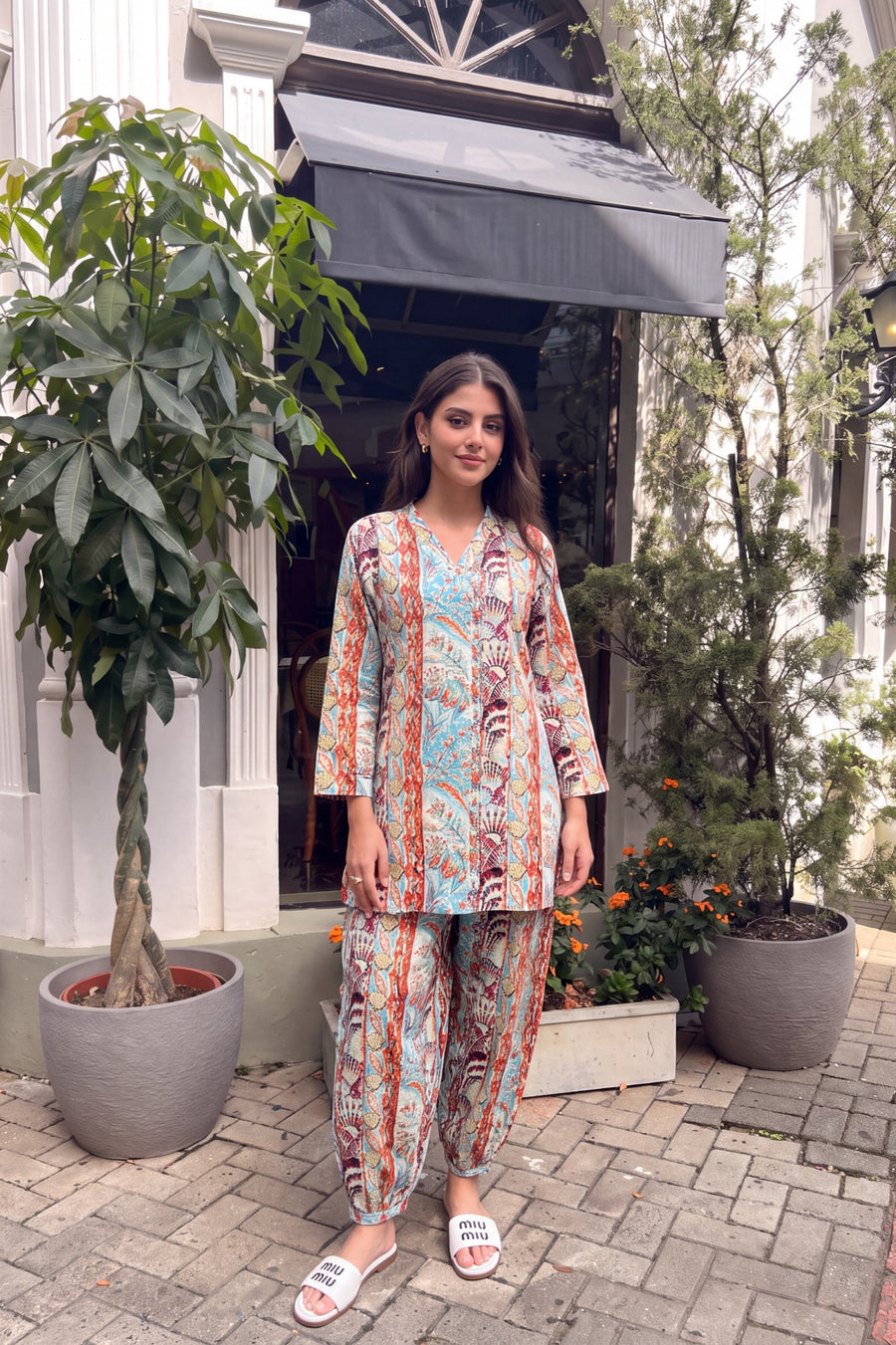 Tidewater Plume Cotton Farshi Salwar Set — image 3