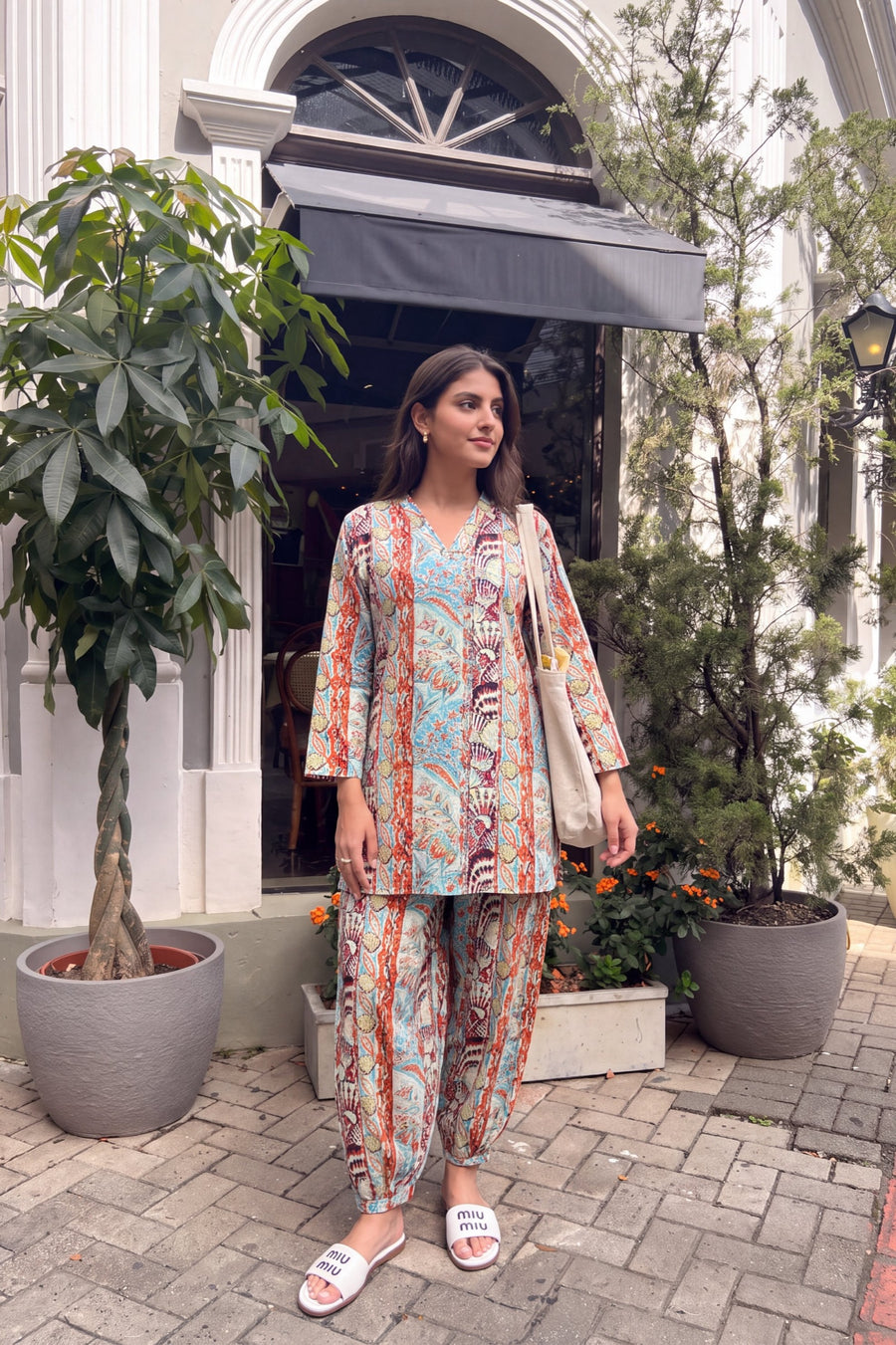 Tidewater Plume Cotton Farshi Salwar Set — image 5