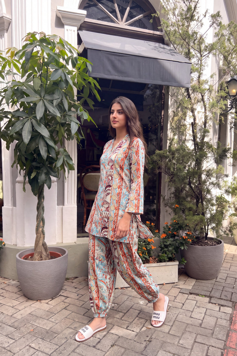 Tidewater Plume Cotton Farshi Salwar Set — image 6