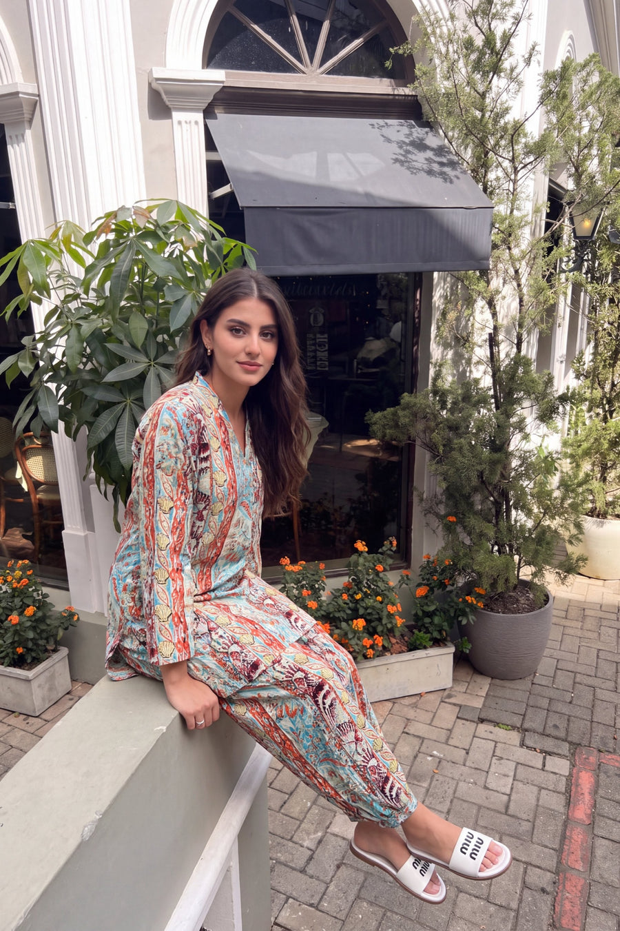 Tidewater Plume Cotton Farshi Salwar Set — image 9