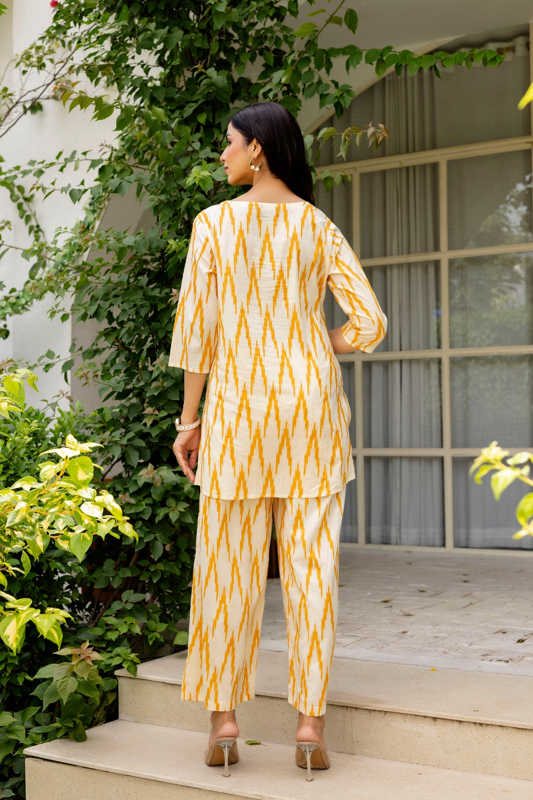 Sunshine Ikat Printed Cotton Co-ord Set