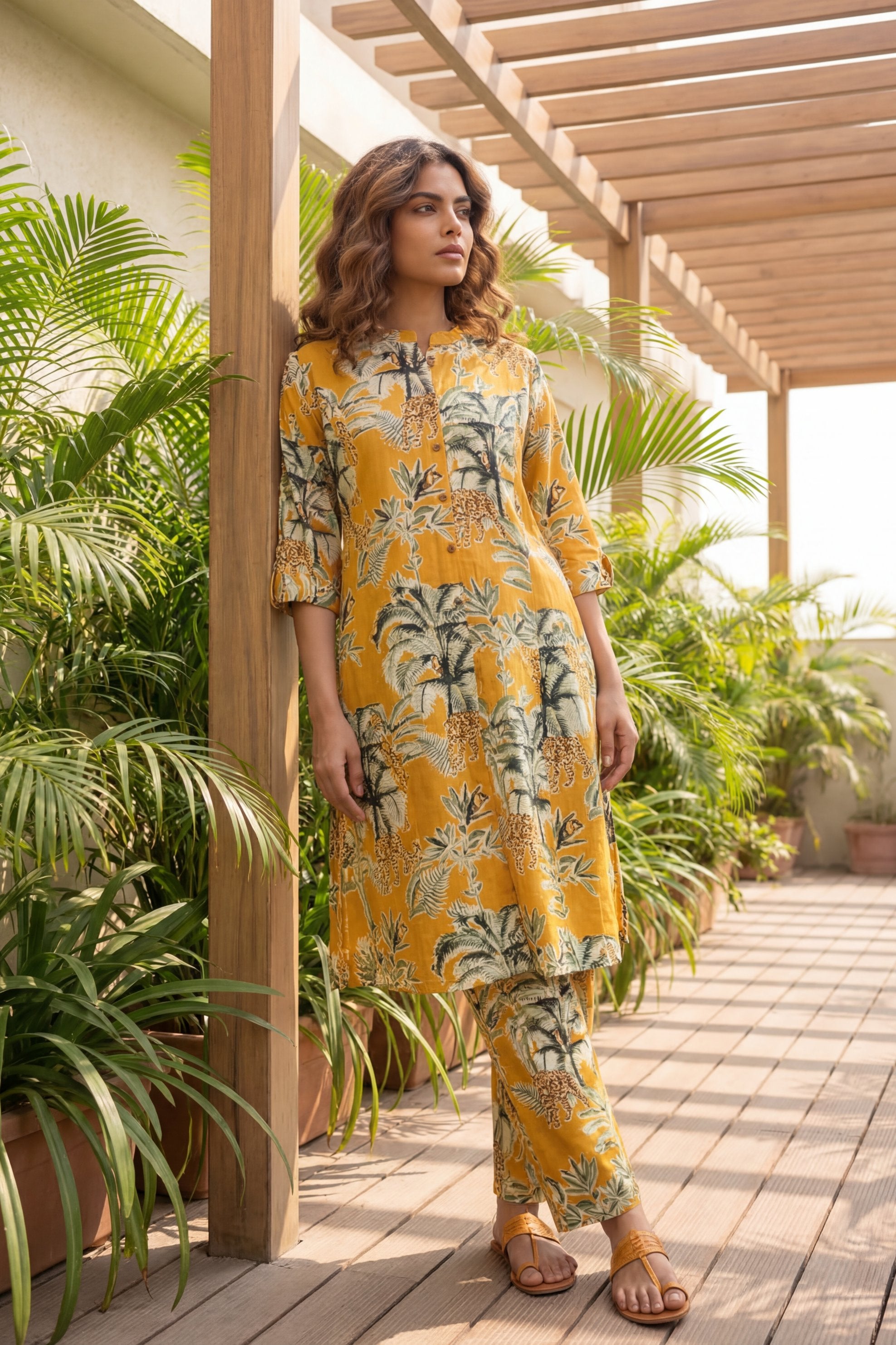 Dijon Tropics Palm Jungle Cotton Co-ord Set | Me&My