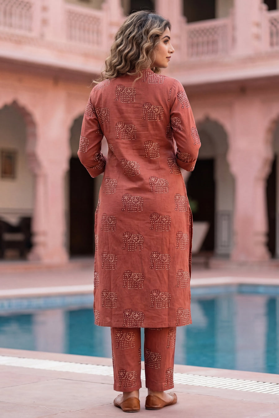 Noble Elephant Maroon Cotton Co-ord Set — image 8