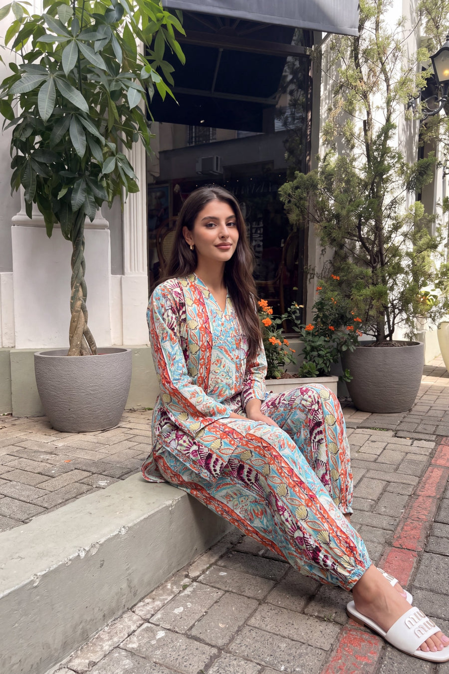 Tidewater Plume Cotton Farshi Salwar Set — image 10