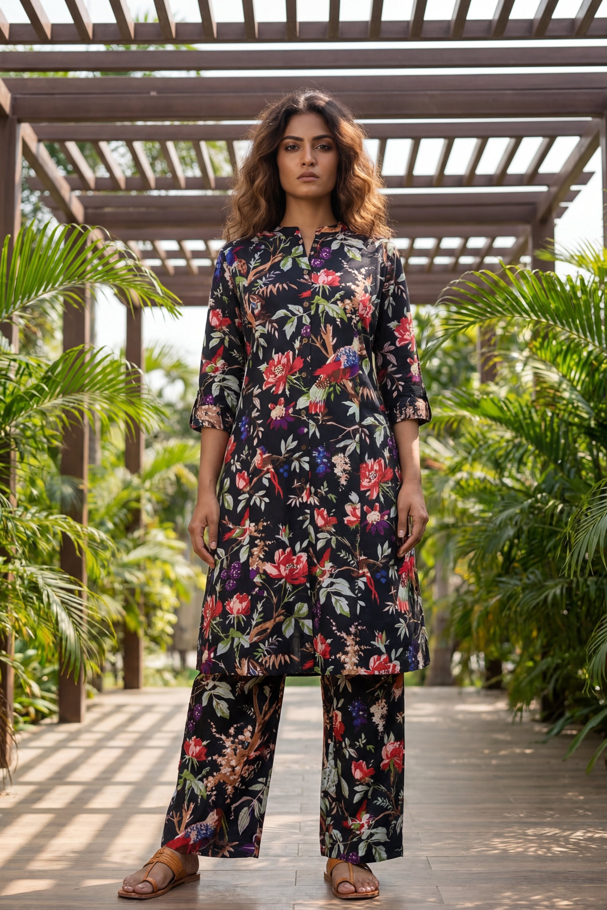 Raven Garden Romantic Floral Cotton Co-ord Set | Me&My