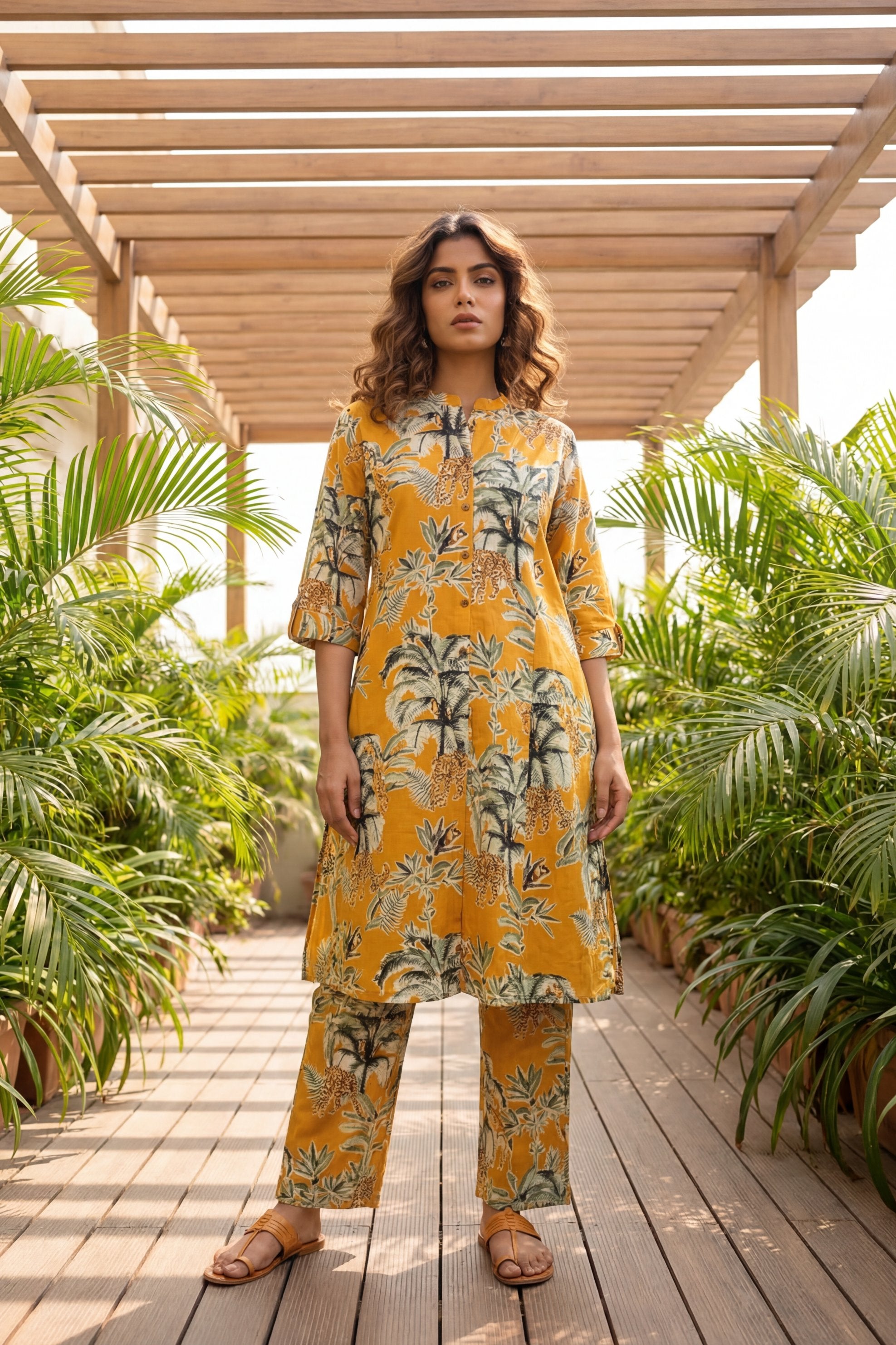 Dijon Tropics Palm Jungle Cotton Co-ord Set | Me&My