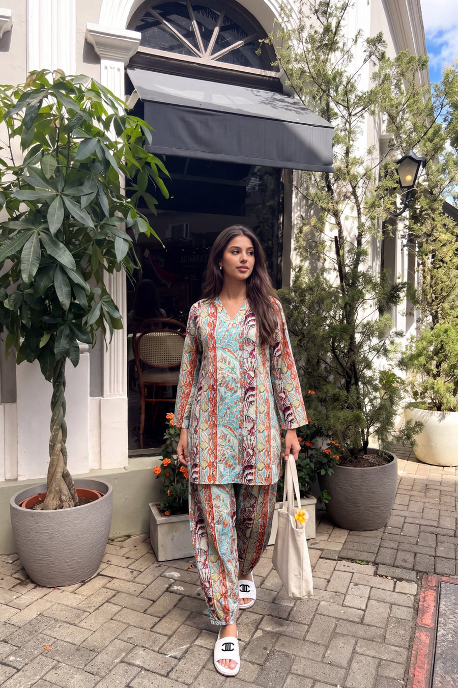Tidewater Plume Cotton Farshi Salwar Set — image 15