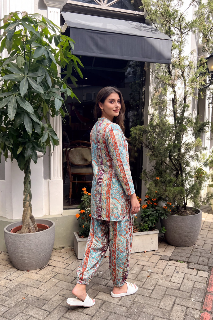 Tidewater Plume Cotton Farshi Salwar Set — image 16