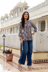 Mistveil Printed Cotton Top Me & My 
