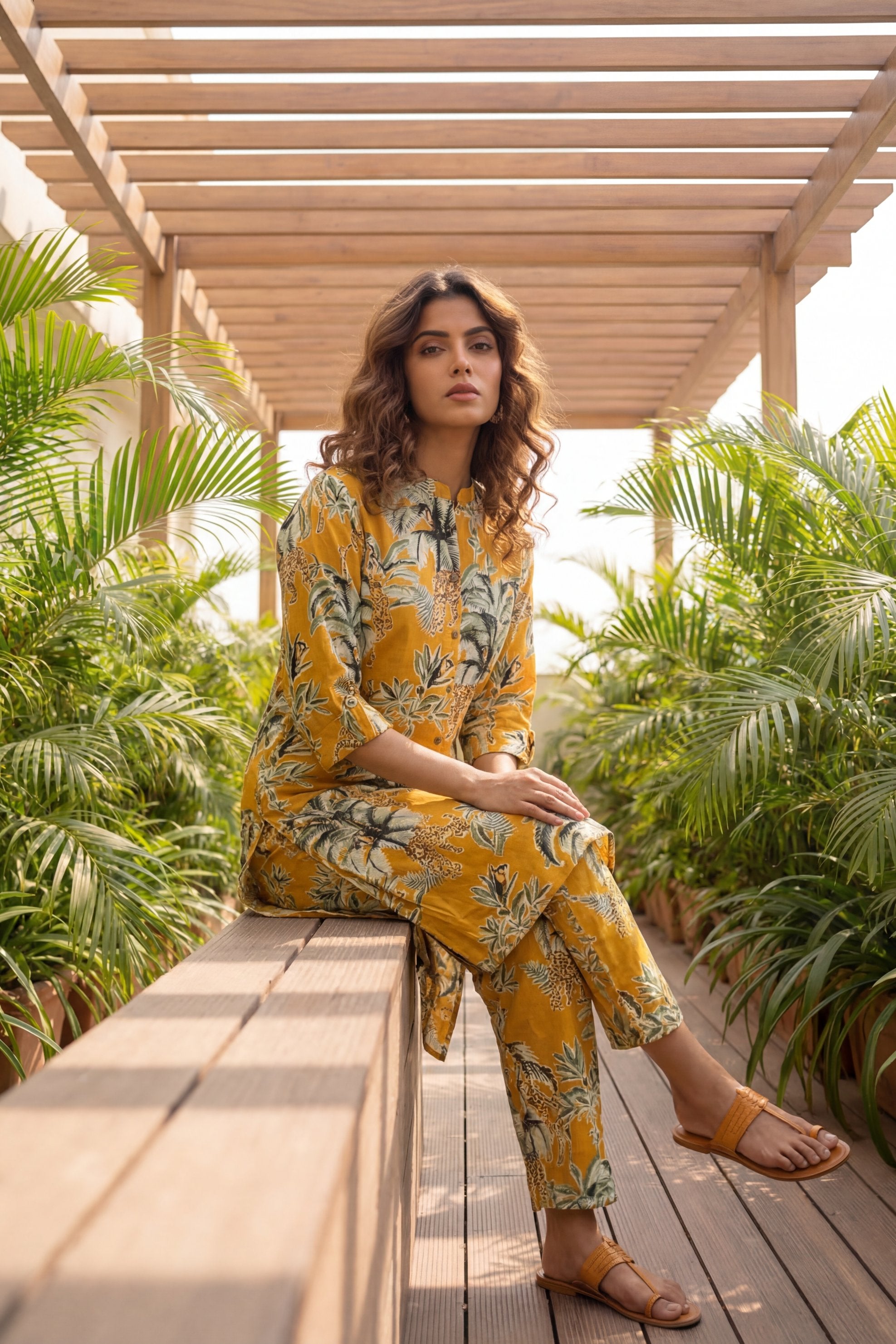 Dijon Tropics Palm Jungle Cotton Co-ord Set | Me&My