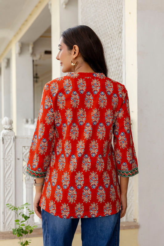 Roselure Printed Cotton Top - Me&My