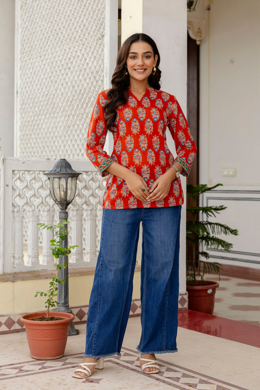 Roselure Printed Cotton Top — image 6