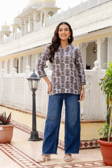 Mistveil Printed Cotton Top - Me&My