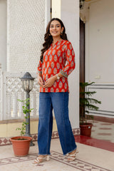 Roselure Printed Cotton Top Me & My