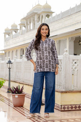 Mistveil Printed Cotton Top Me & My 