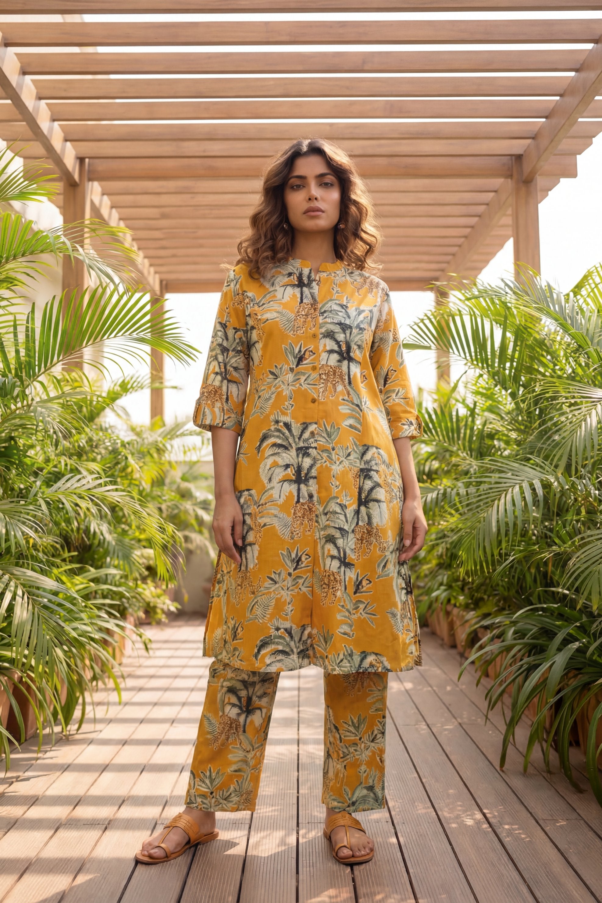 Dijon Tropics Palm Jungle Cotton Co-ord Set | Me&My