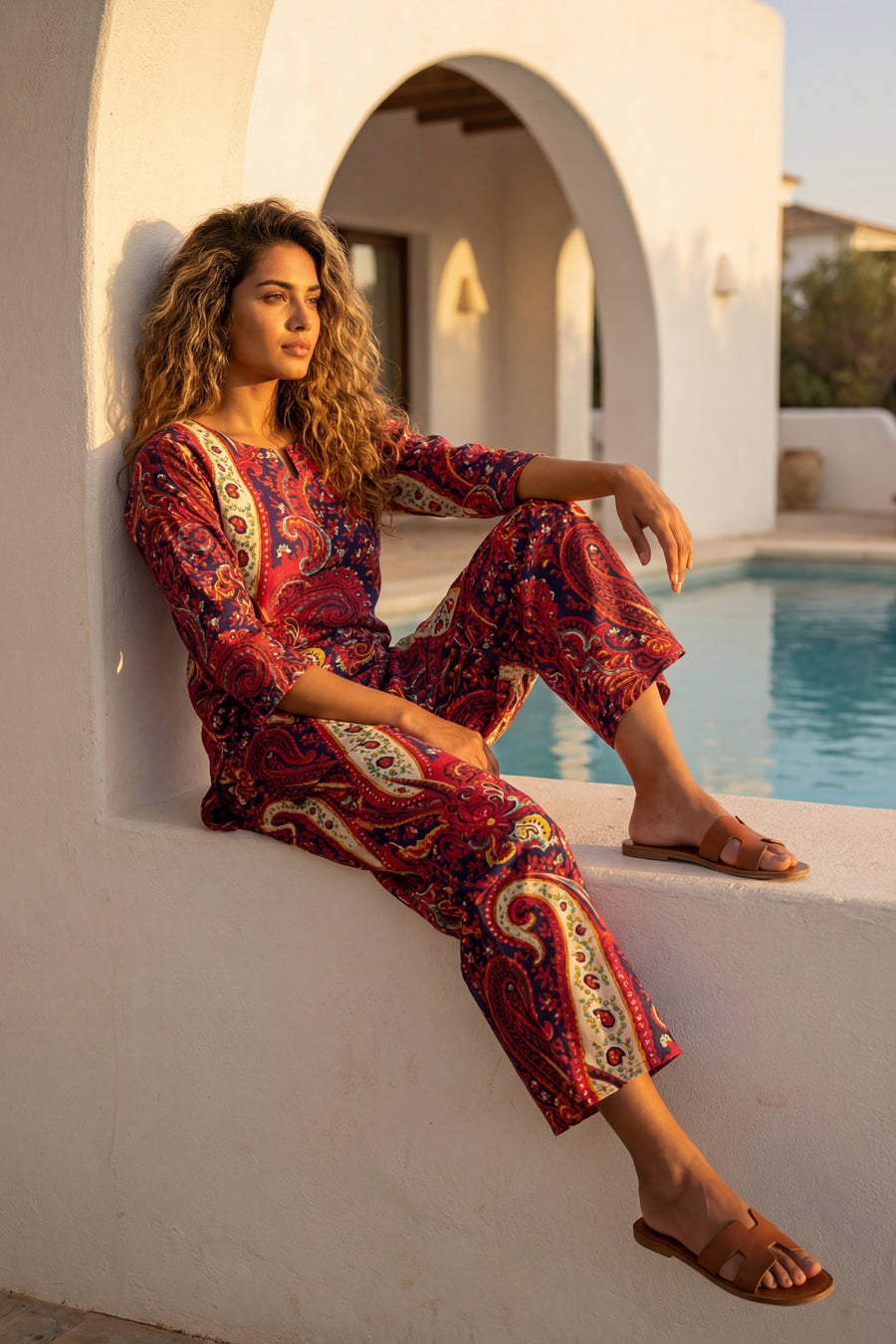 Paisley Whispers Blue Cotton Co-ord Set — image 8
