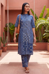Boulevard Cobalt Mandarin Cotton Co-ord Set