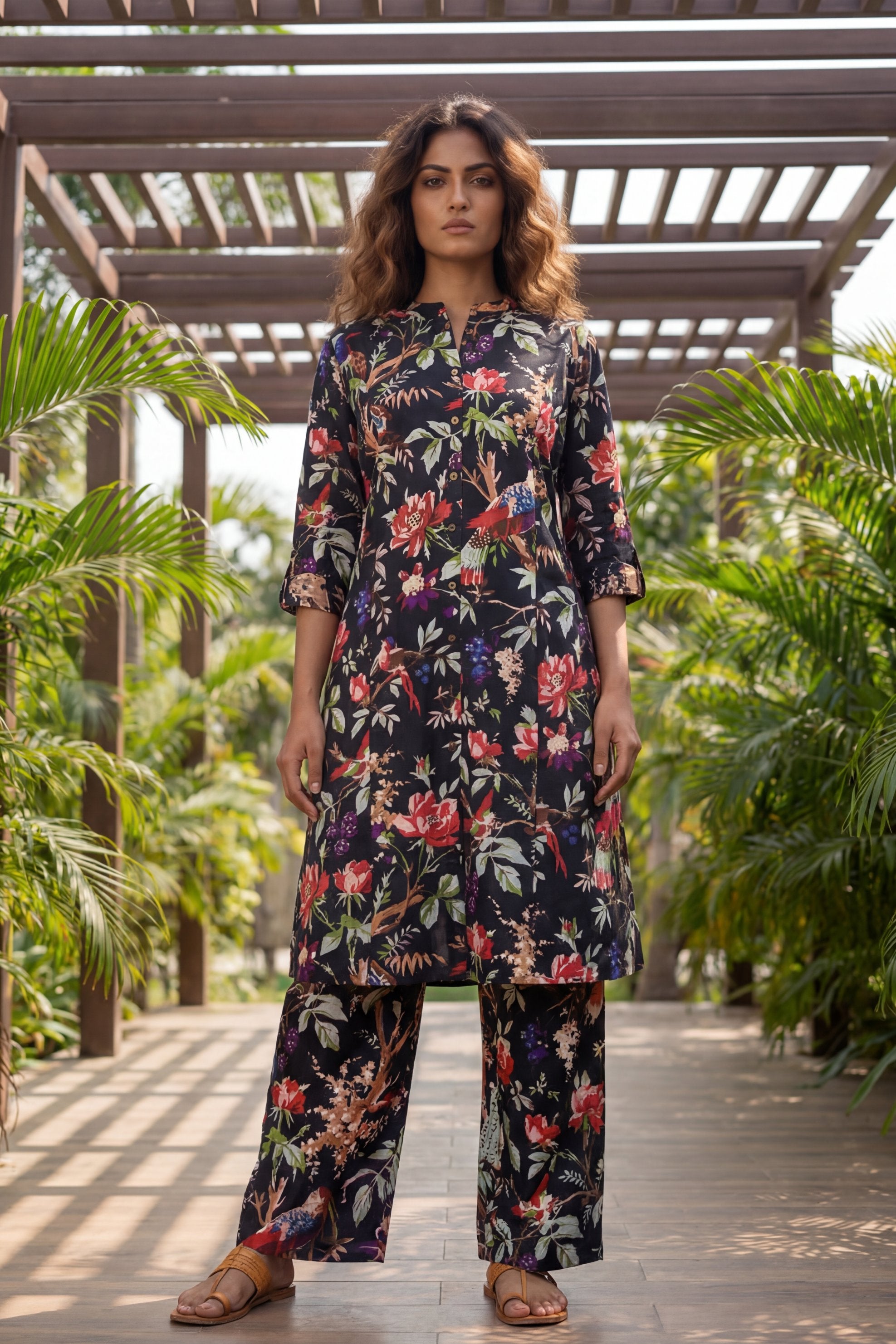 Raven Garden Romantic Floral Cotton Co-ord Set | Me&My