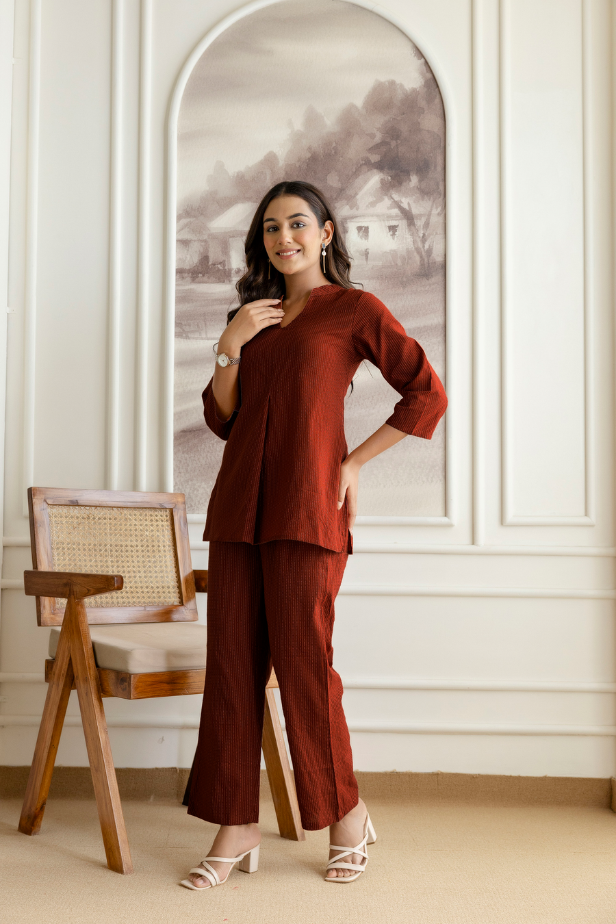 Terracrest Rust Cotton Co-ord Set — image 2