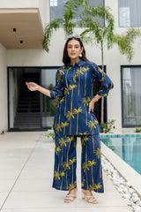 Bloomrift Blue Cotton Co-ord Set - Me&My